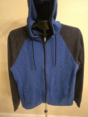 Tony Hawk Blue and Black Zip-Up Hooded Sweater